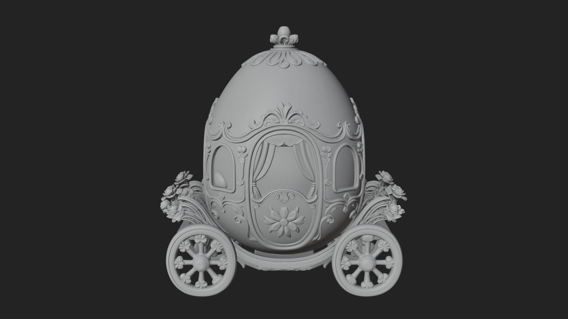 Easter Egg Carriage Model Design 4 3D Print Model 3D Model