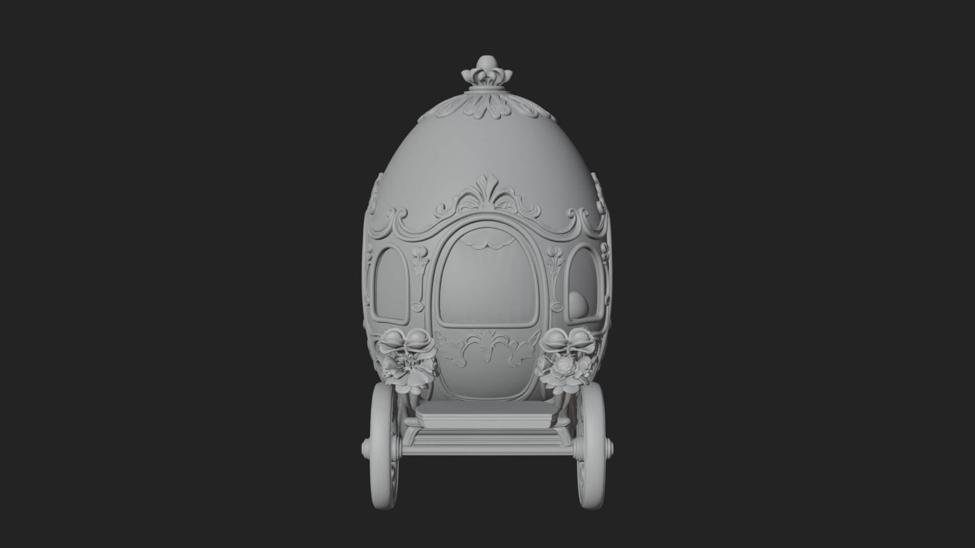 Easter Egg Carriage Model Design 4 3D Print Model 3D Model