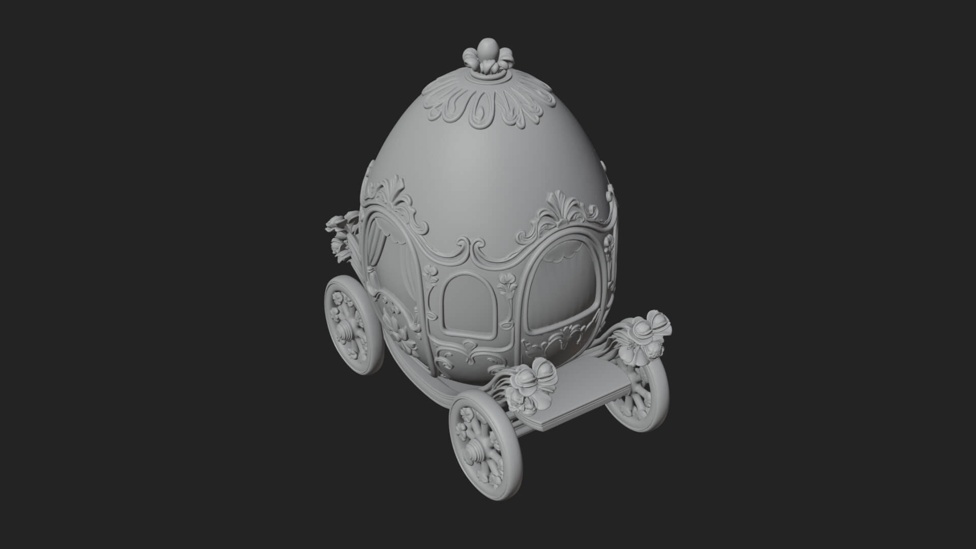 Easter Egg Carriage Model Design 4 3D Print Model 3D Model