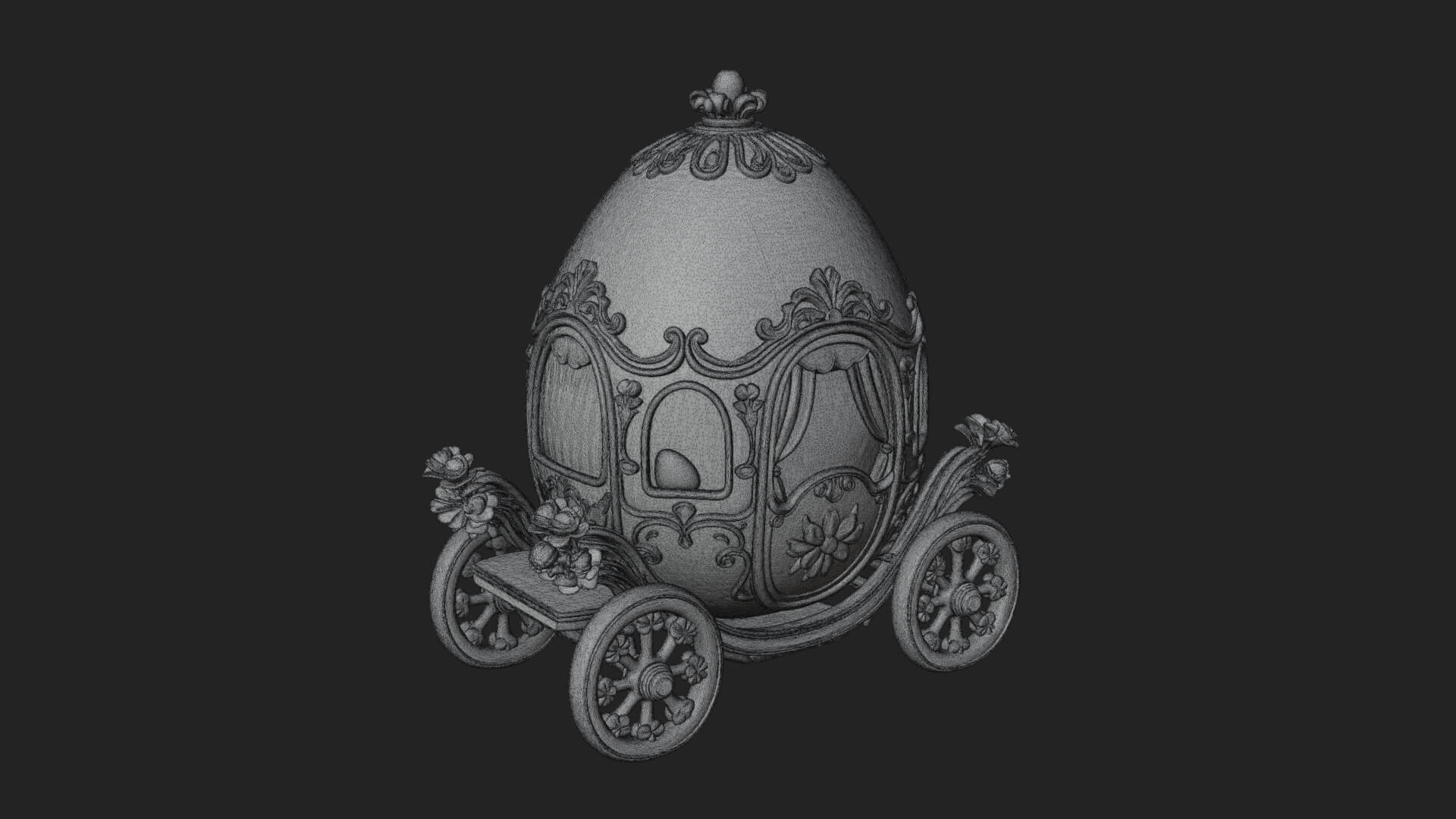Easter Egg Carriage Model Design 4 3D Print Model 3D Model