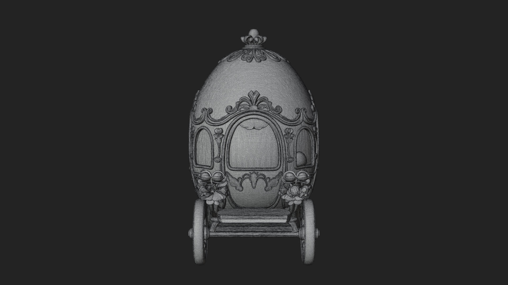 Easter Egg Carriage Model Design 4 3D Print Model 3D Model