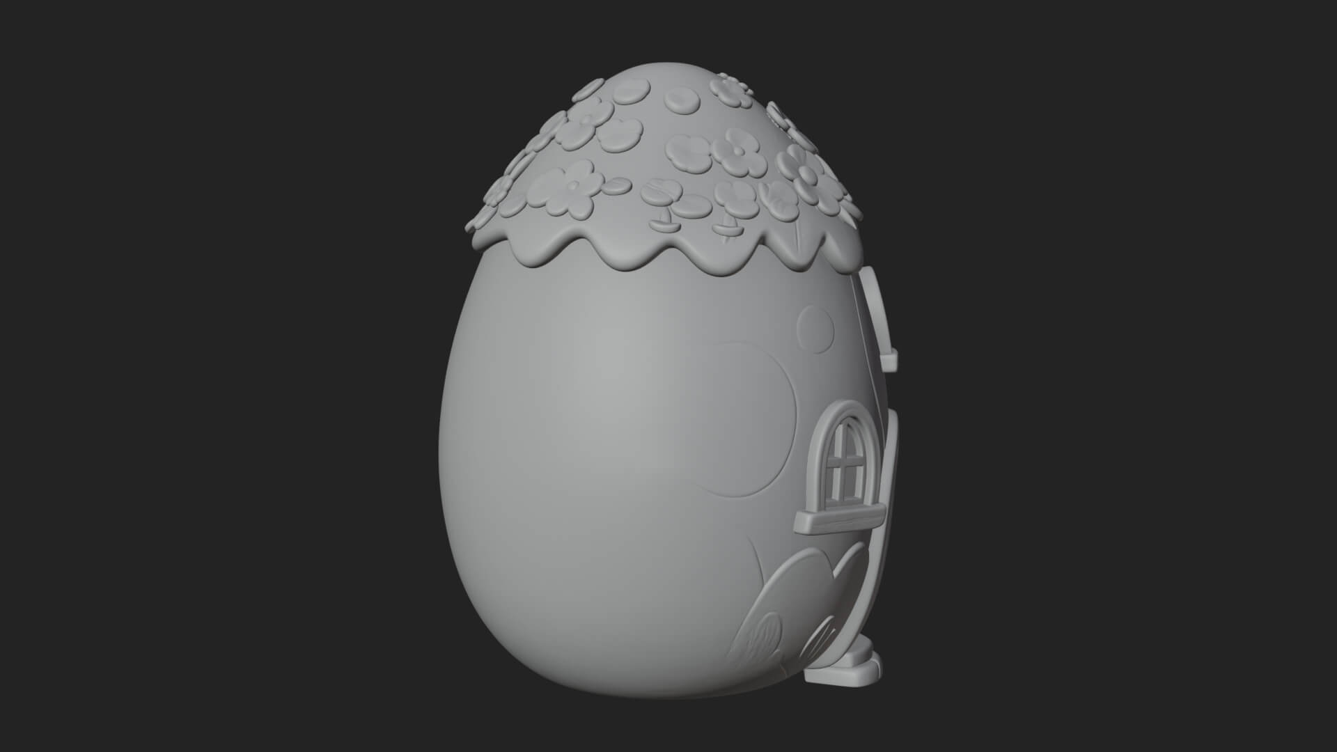 Easter Egg Cottage House Design 2 3D Print Model 3D Model