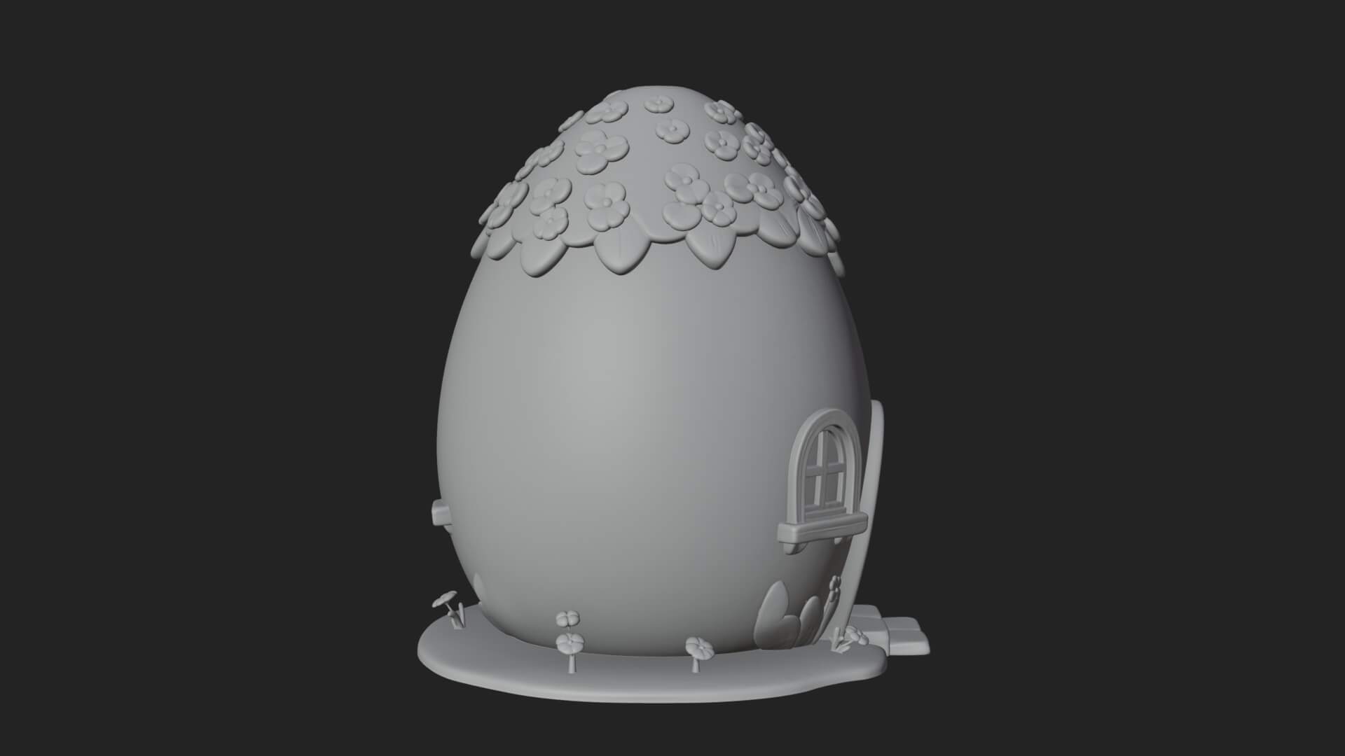 Easter Egg Cottage House Design 3 3D Print Model 3D Model