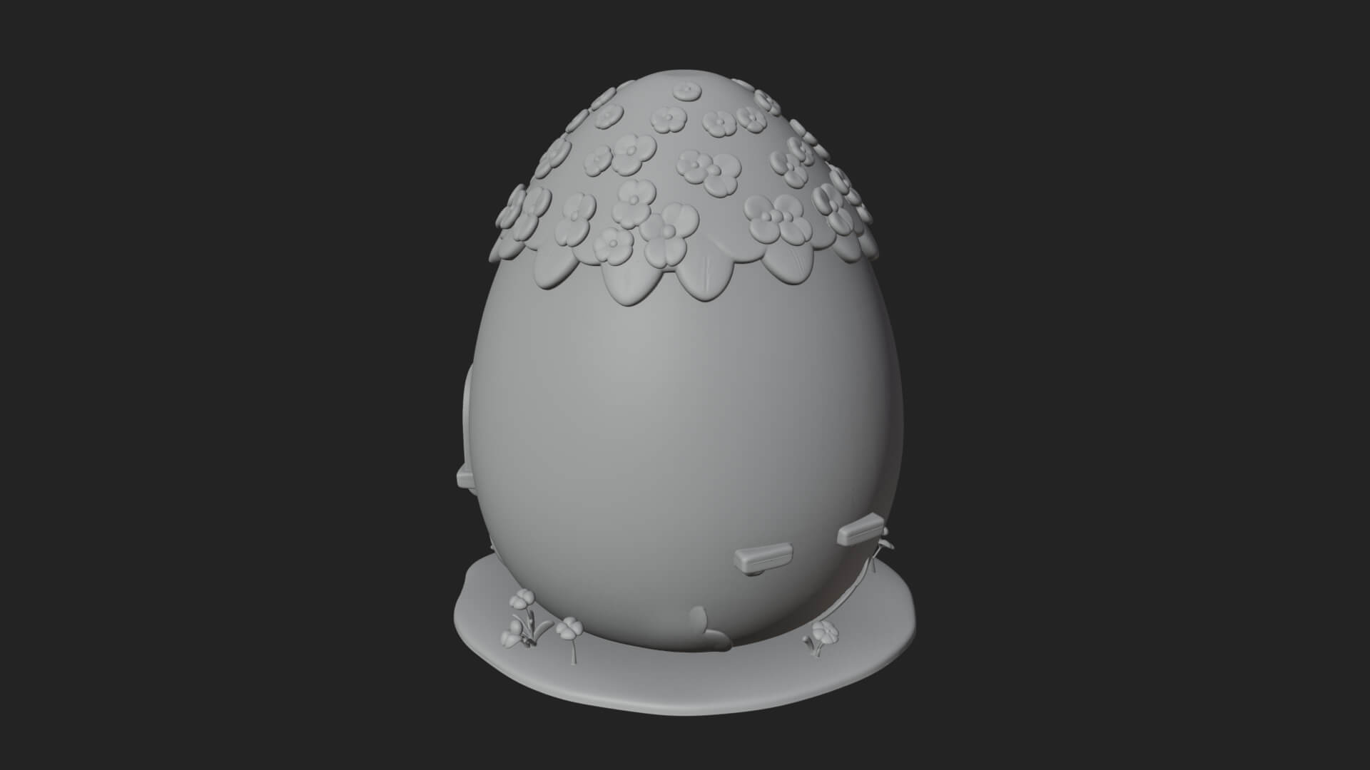 Easter Egg Cottage House Design 3 3D Print Model 3D Model