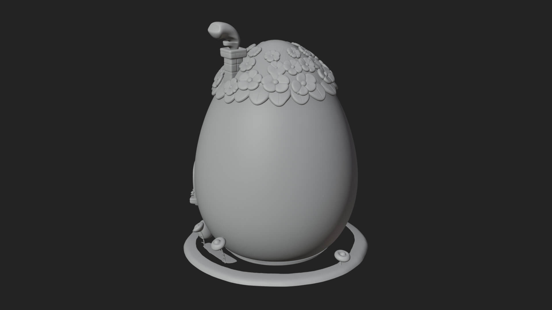 Easter Egg Cottage House Design 4 3D Print Model 3D Model