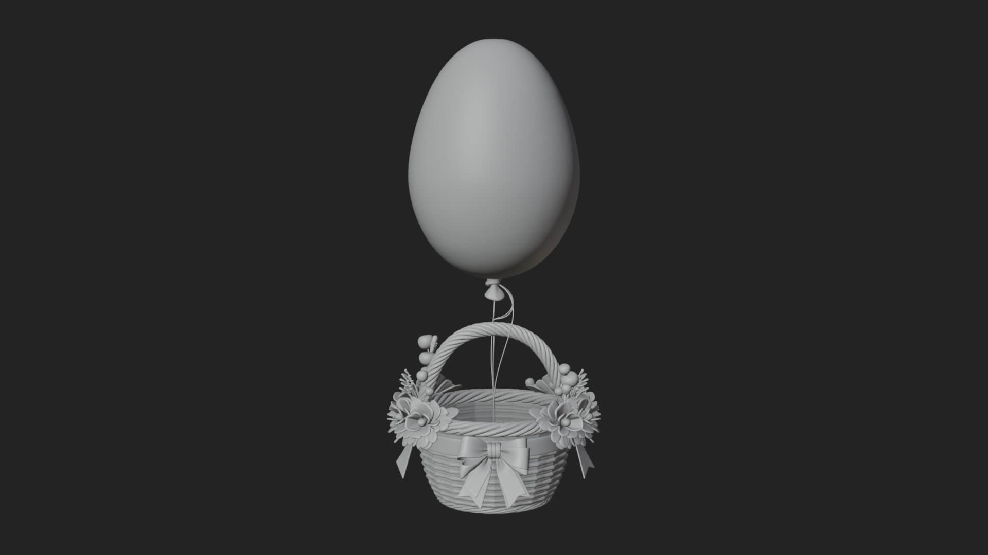 Easter Egg Hot Air Balloon Model Design 1 3D Print Model 3D Model