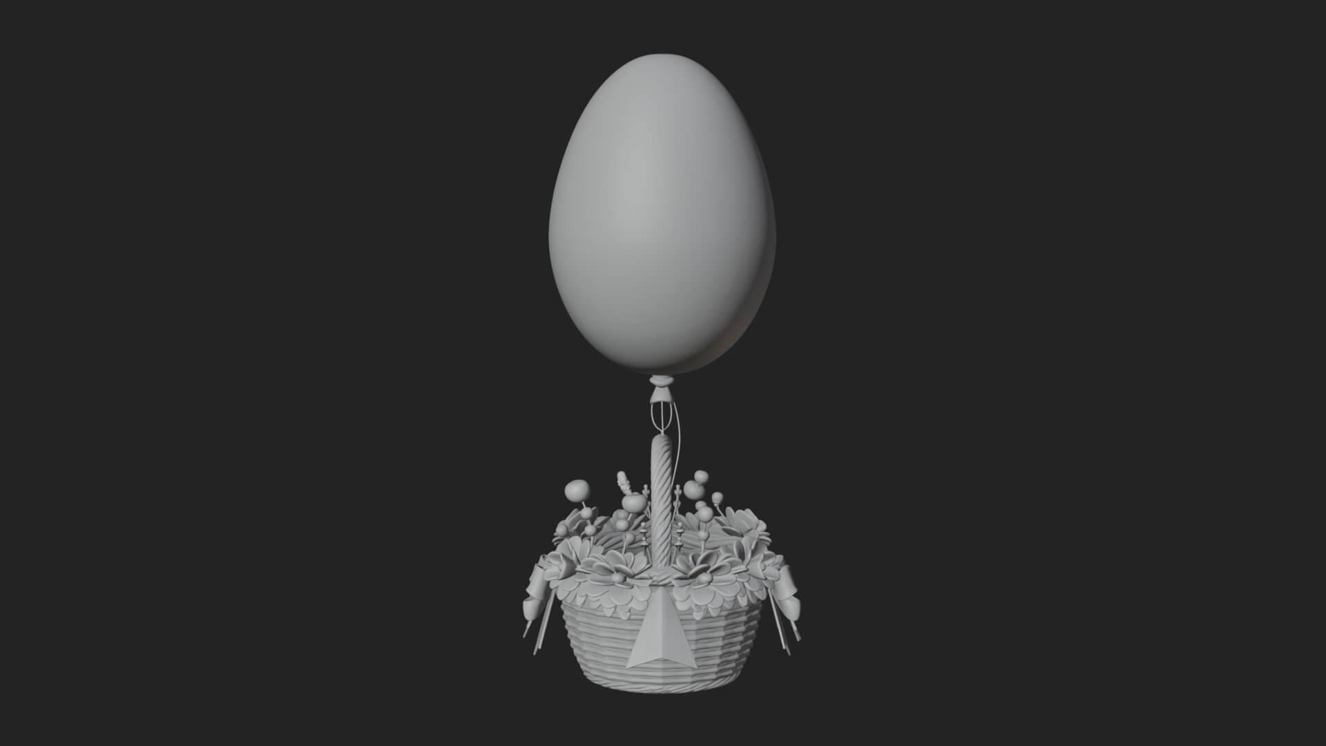 Easter Egg Hot Air Balloon Model Design 1 3D Print Model 3D Model