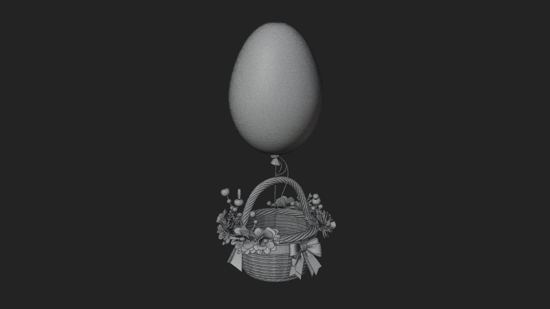 Easter Egg Hot Air Balloon Model Design 1 3D Print Model 3D Model