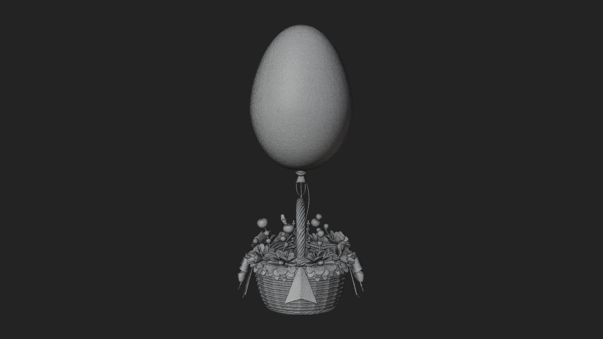 Easter Egg Hot Air Balloon Model Design 1 3D Print Model 3D Model