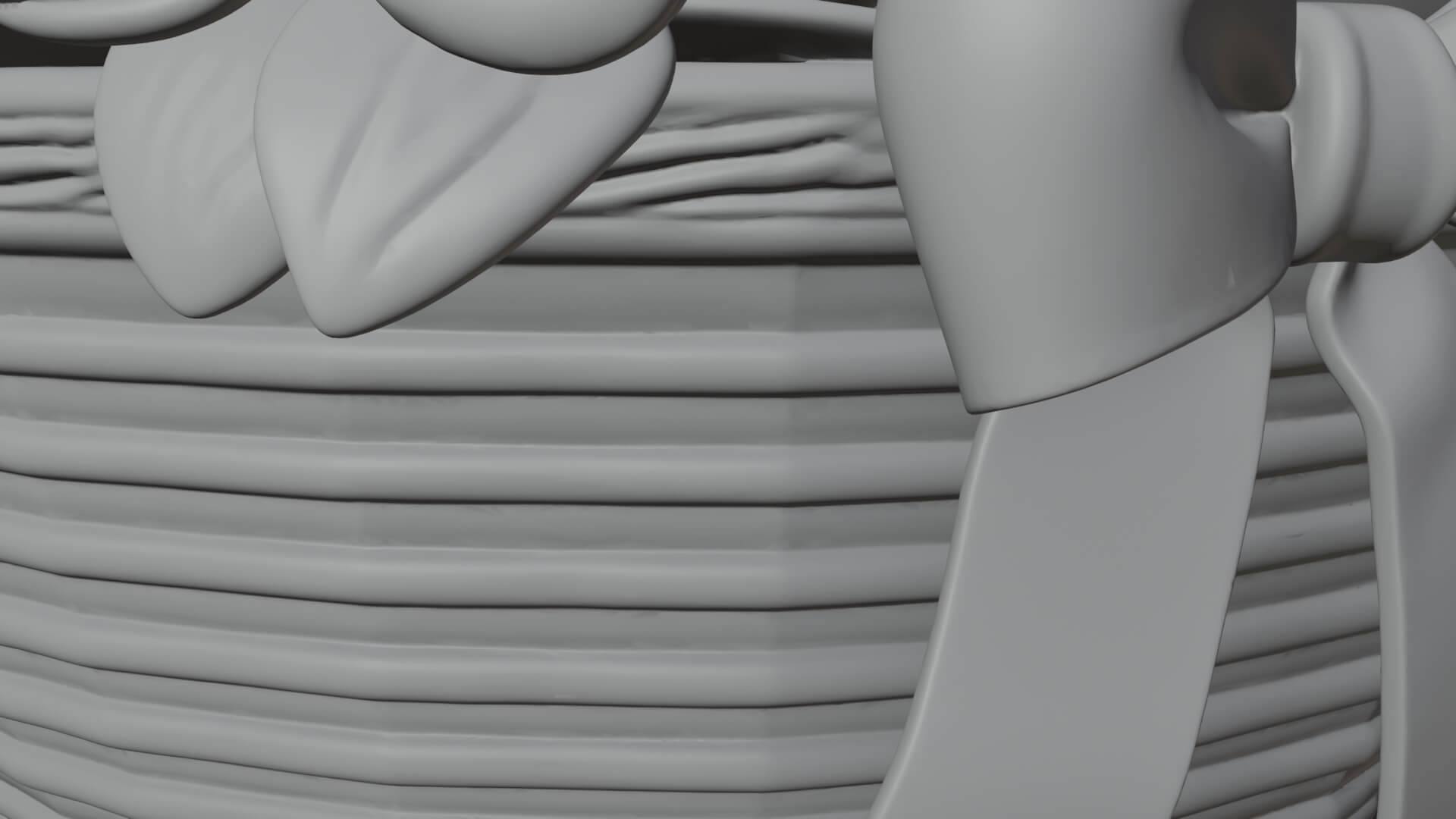 Easter Egg in Basket Ornament Design 2 3D Print Model 3D Model