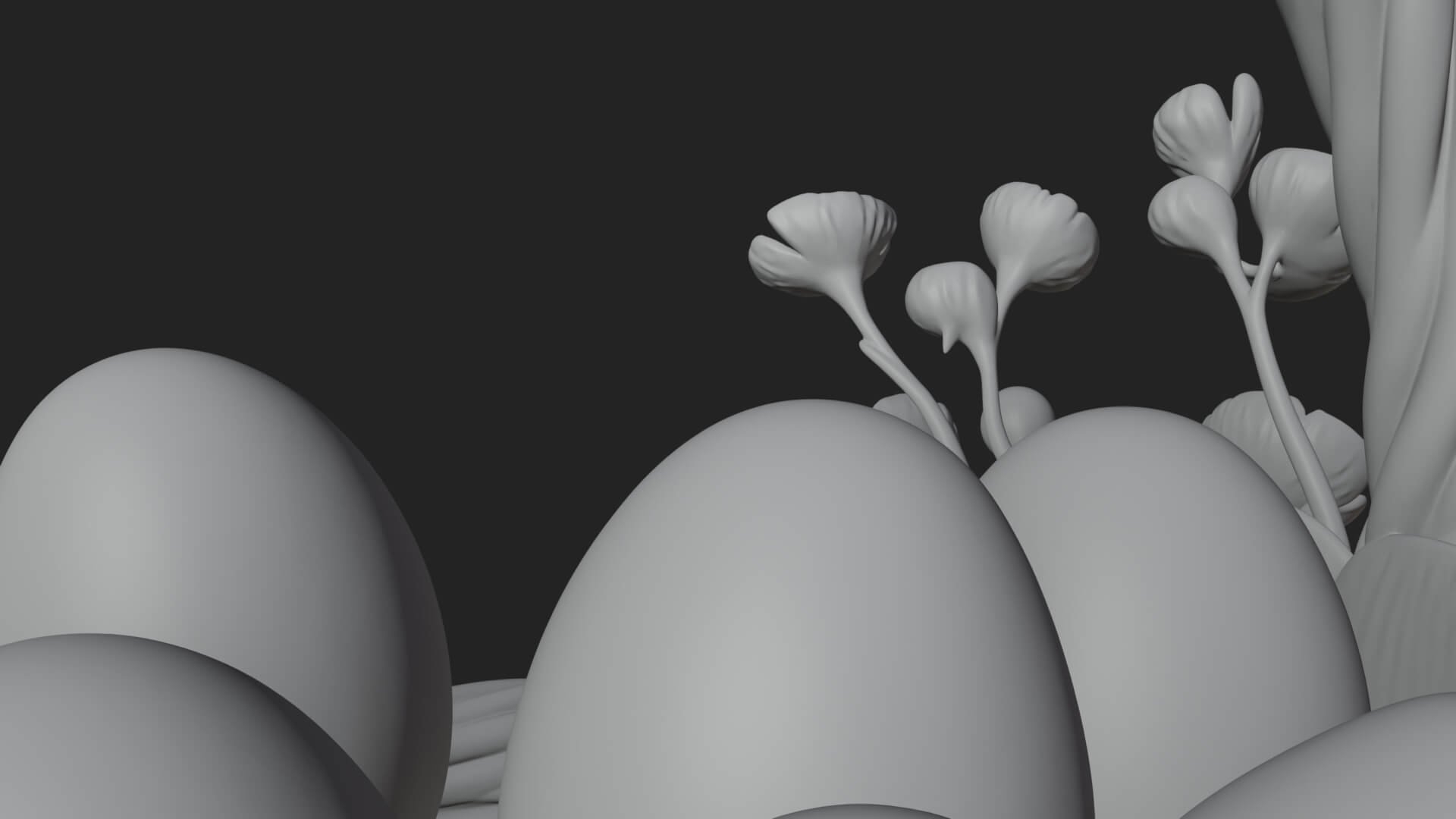 Easter Egg in Basket Ornament Design 4 3D Print Model 3D Model