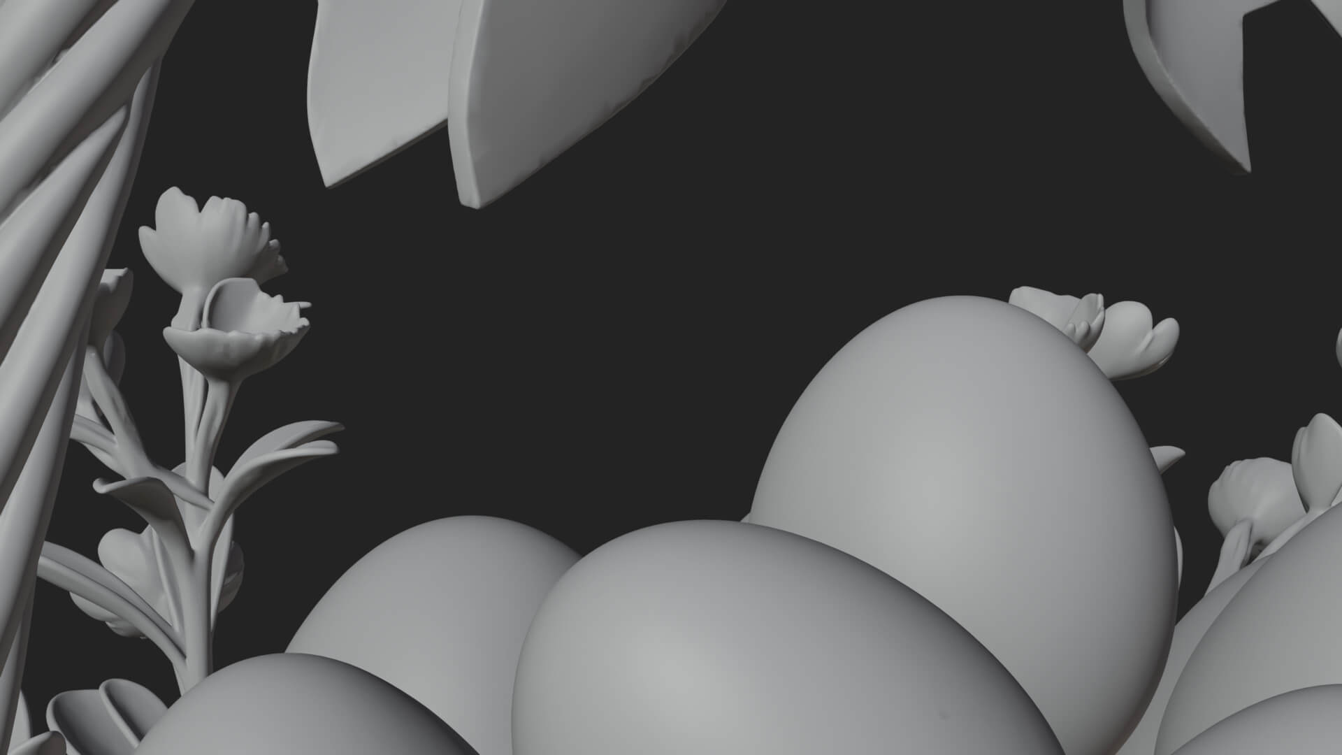 Easter Egg in Basket Ornament Design 5 3D Print Model 3D Model
