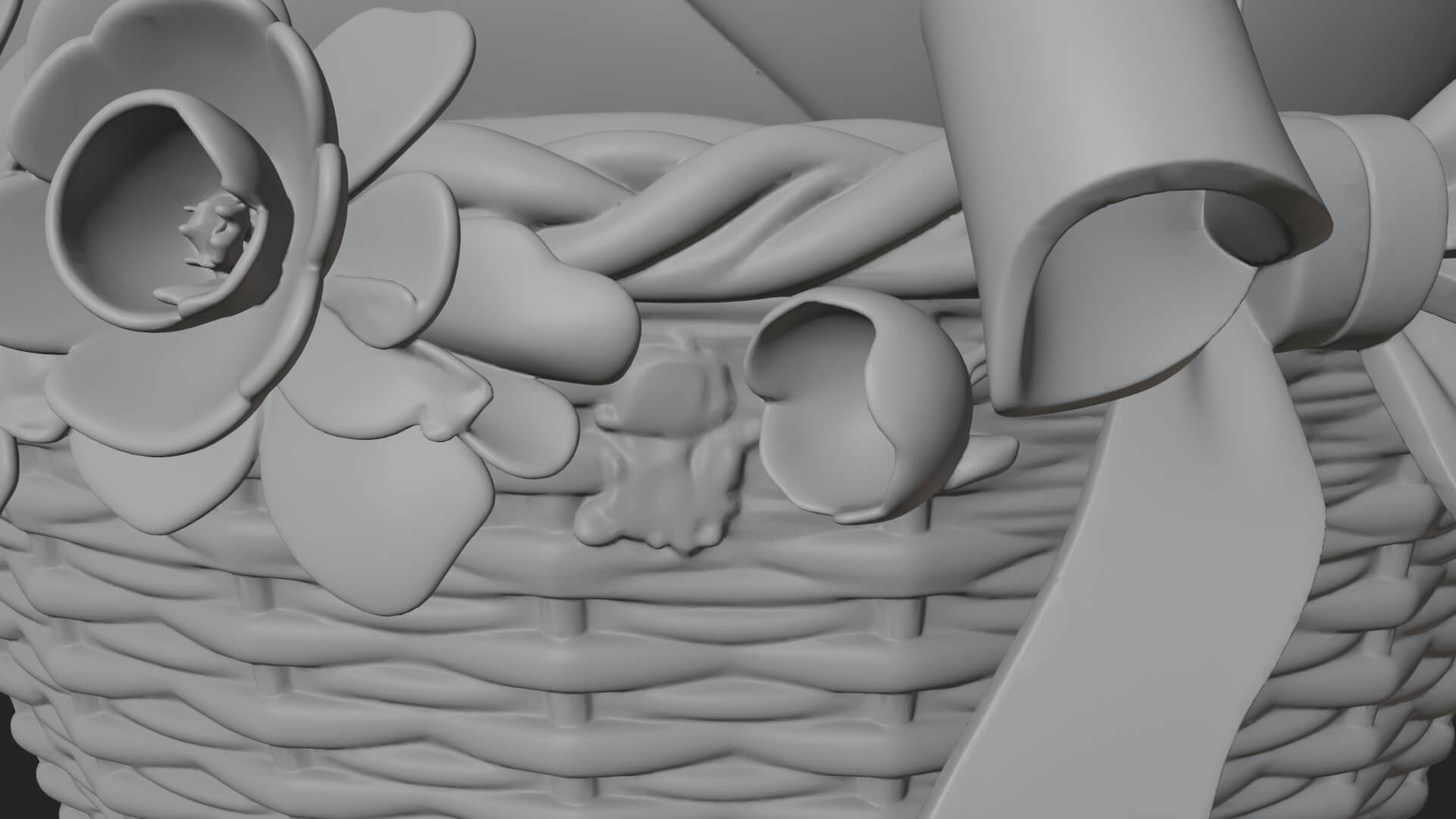 Easter Egg in Basket Ornament Design 7 3D Print Model 3D Model