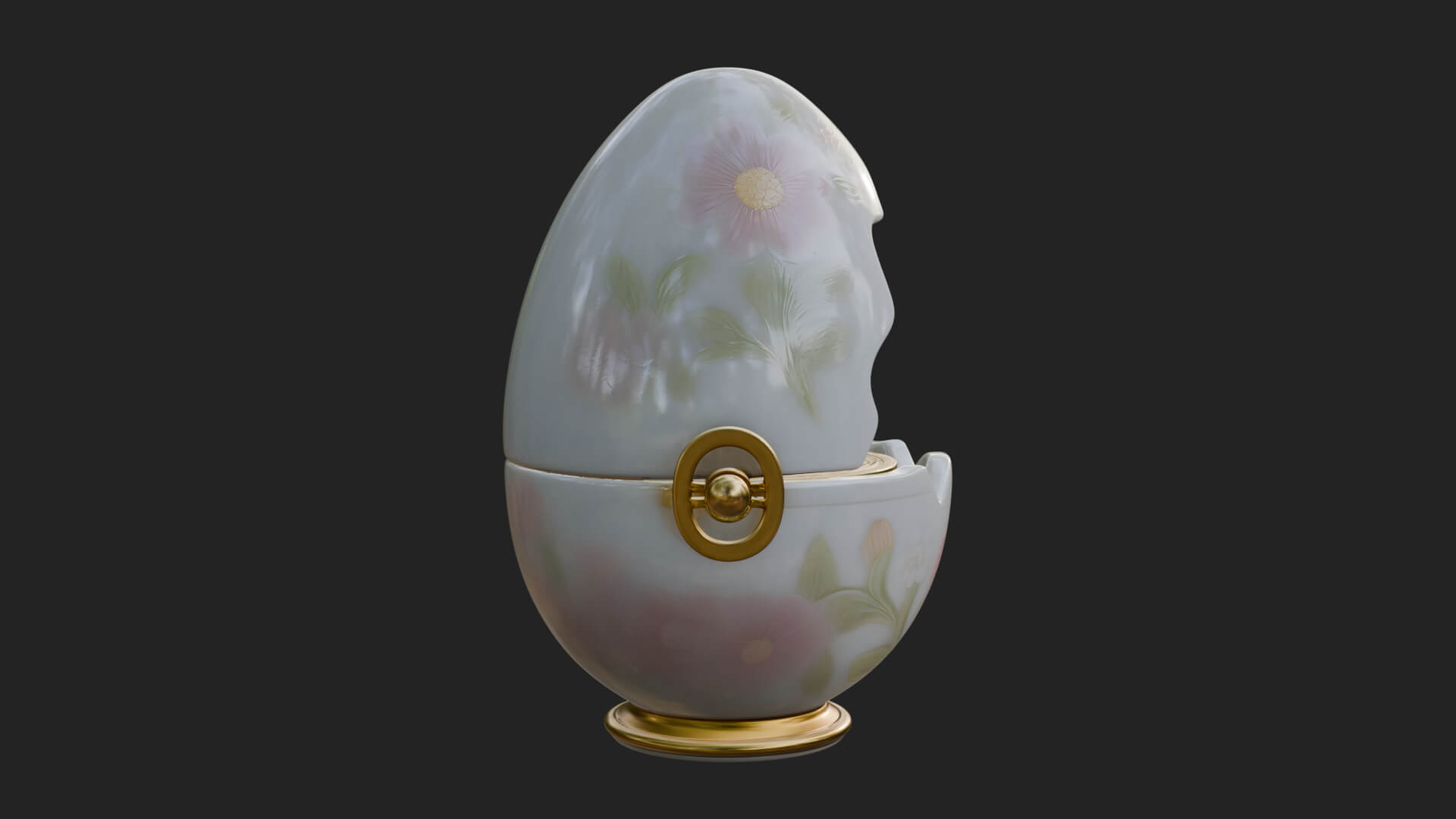 Easter Egg Music Box Ornament Design 1 3D Print Model 3D Model