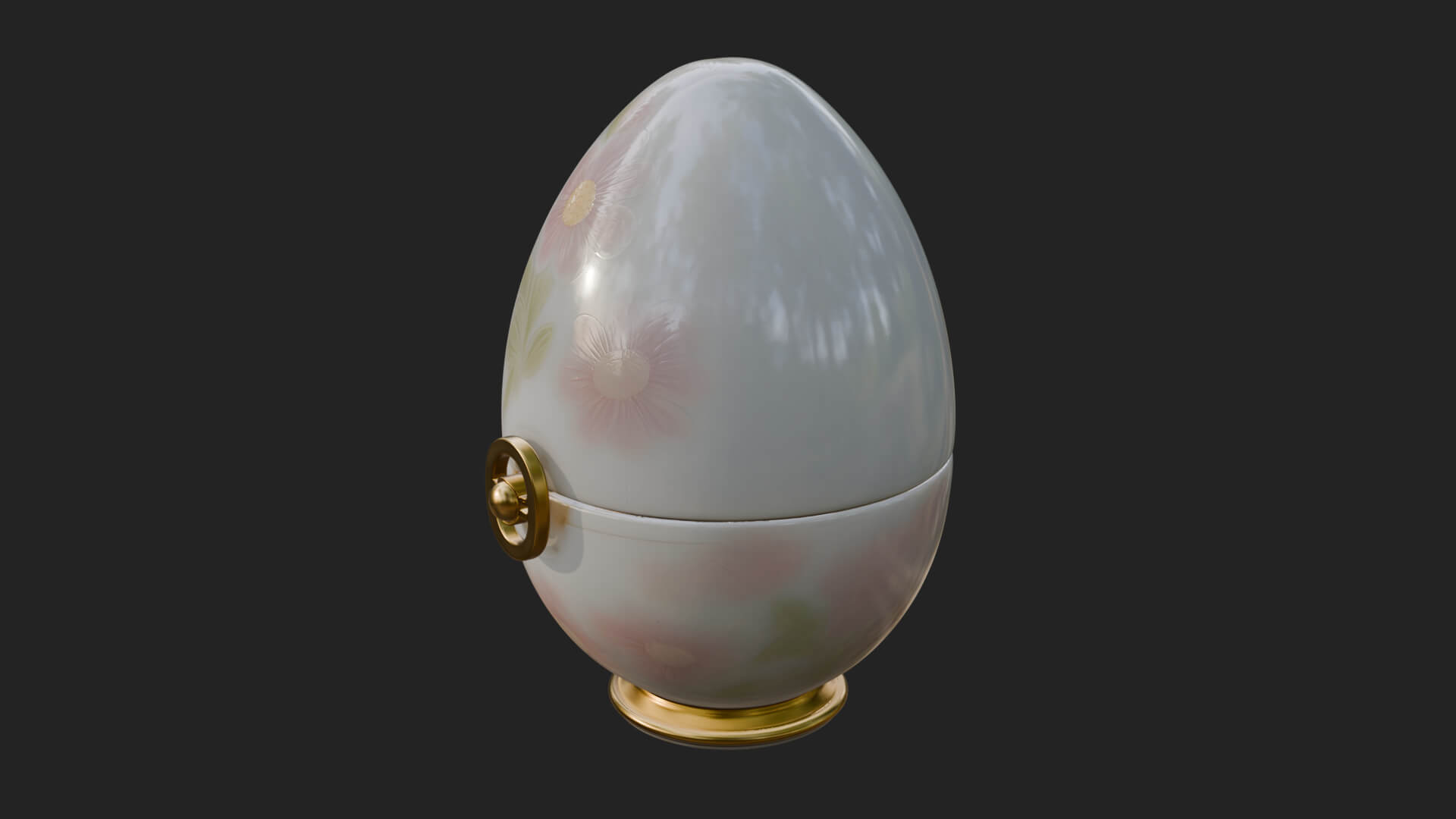 Easter Egg Music Box Ornament Design 1 3D Print Model 3D Model