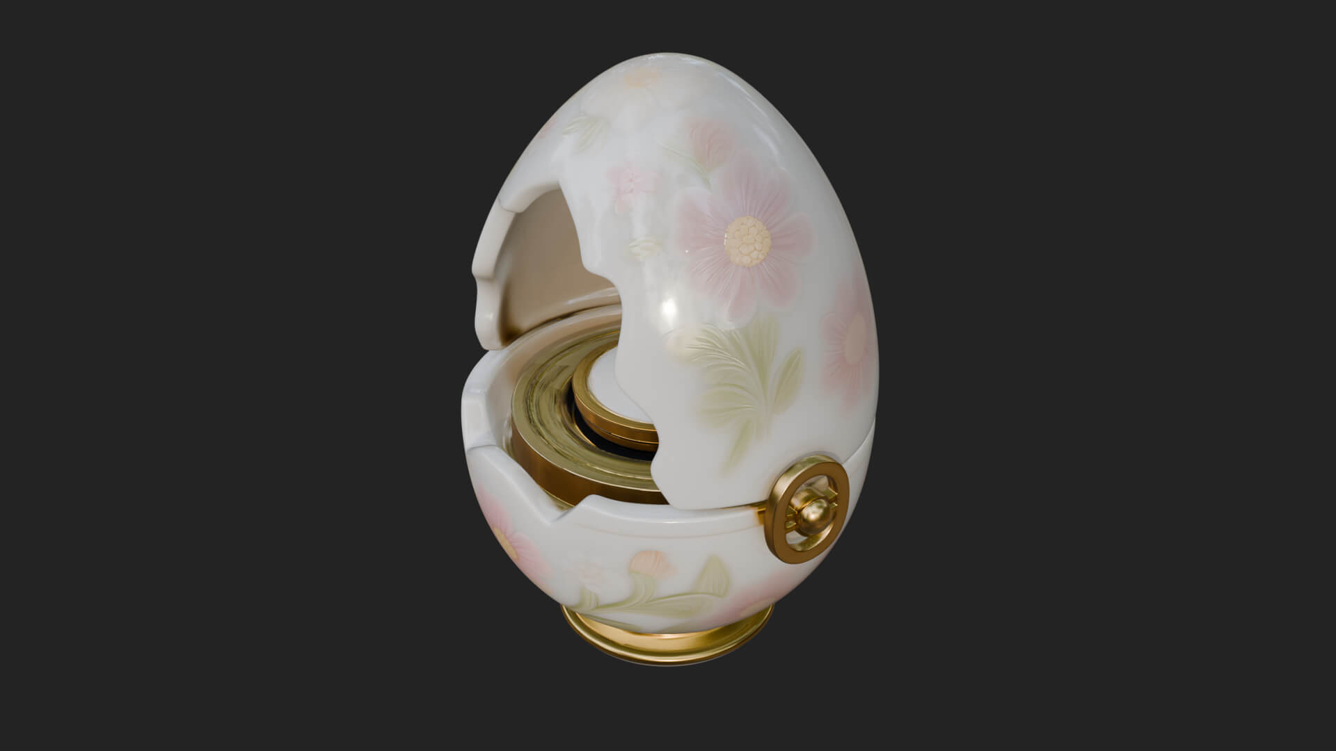 Easter Egg Music Box Ornament Design 1 3D Print Model 3D Model