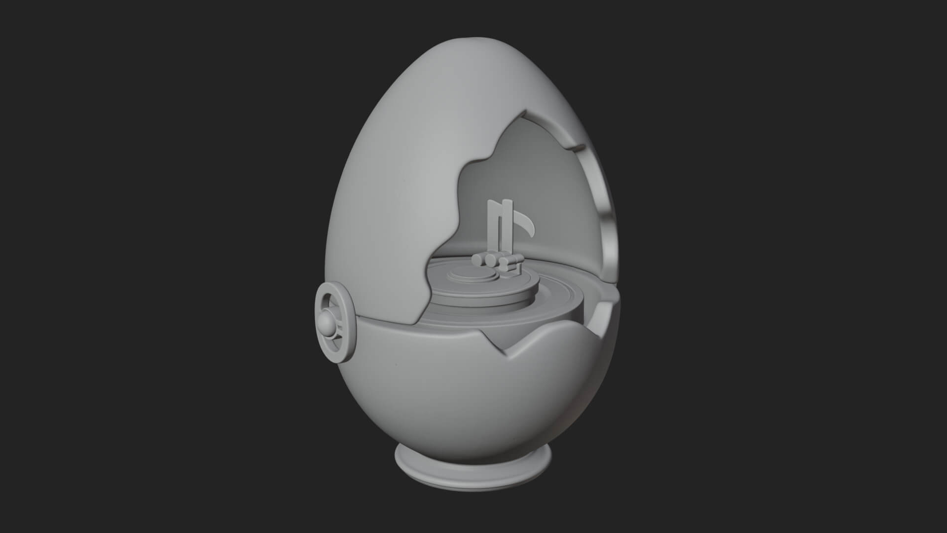 Easter Egg Music Box Ornament Design 1 3D Print Model 3D Model