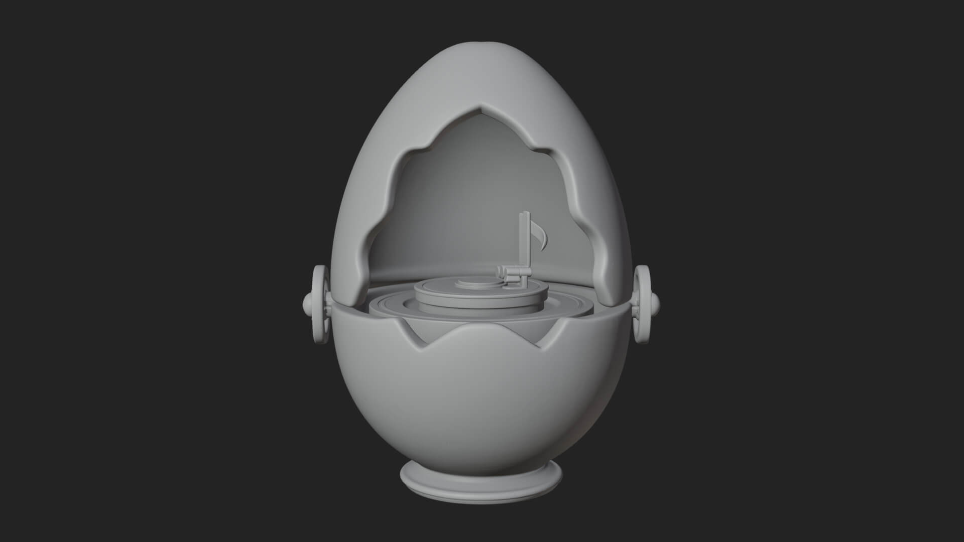 Easter Egg Music Box Ornament Design 1 3D Print Model 3D Model
