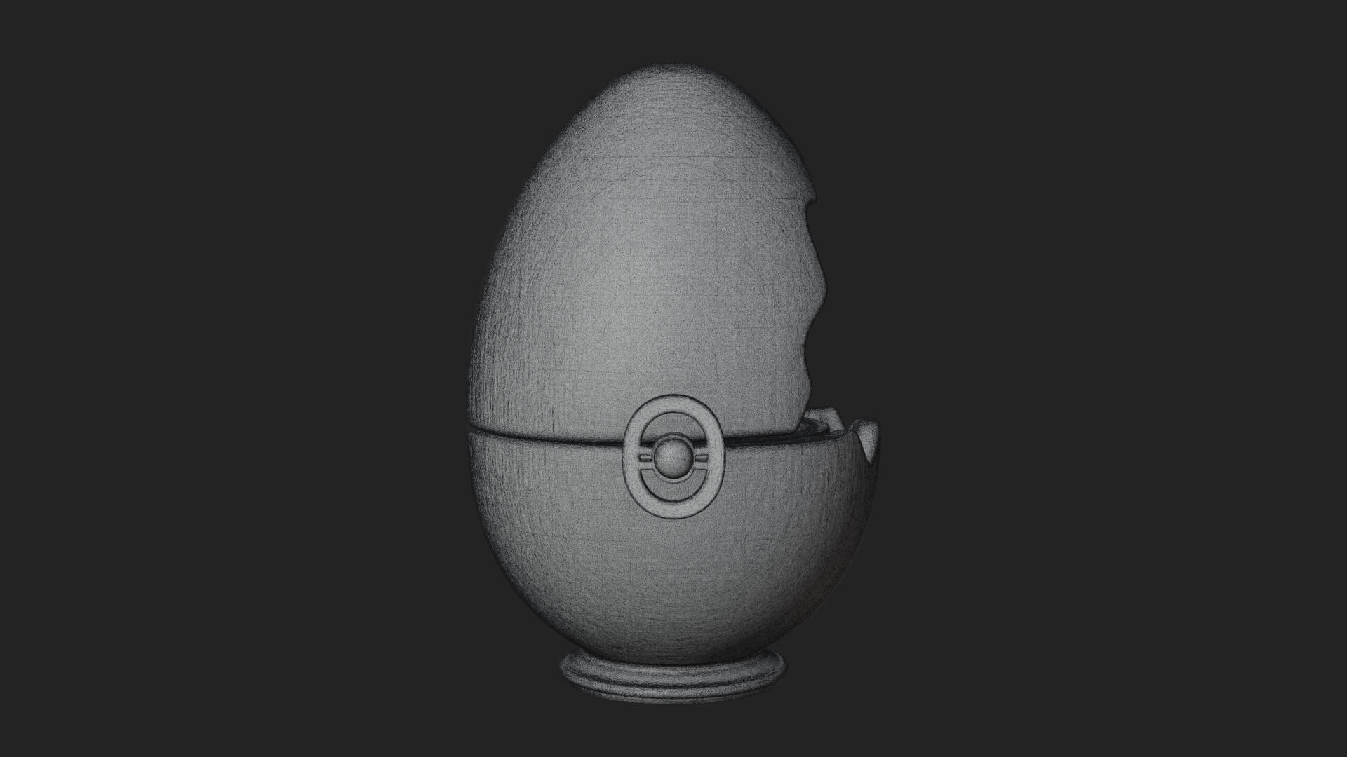 Easter Egg Music Box Ornament Design 1 3D Print Model 3D Model
