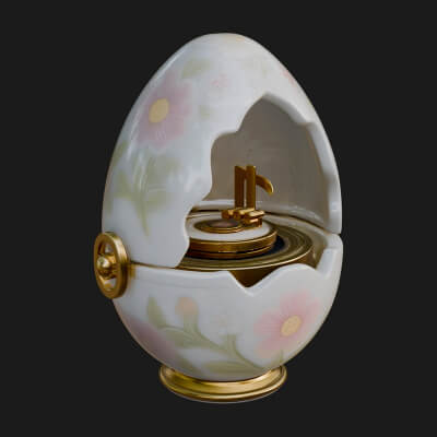 Easter Egg Music Box Ornament Design 1 3D Print Model