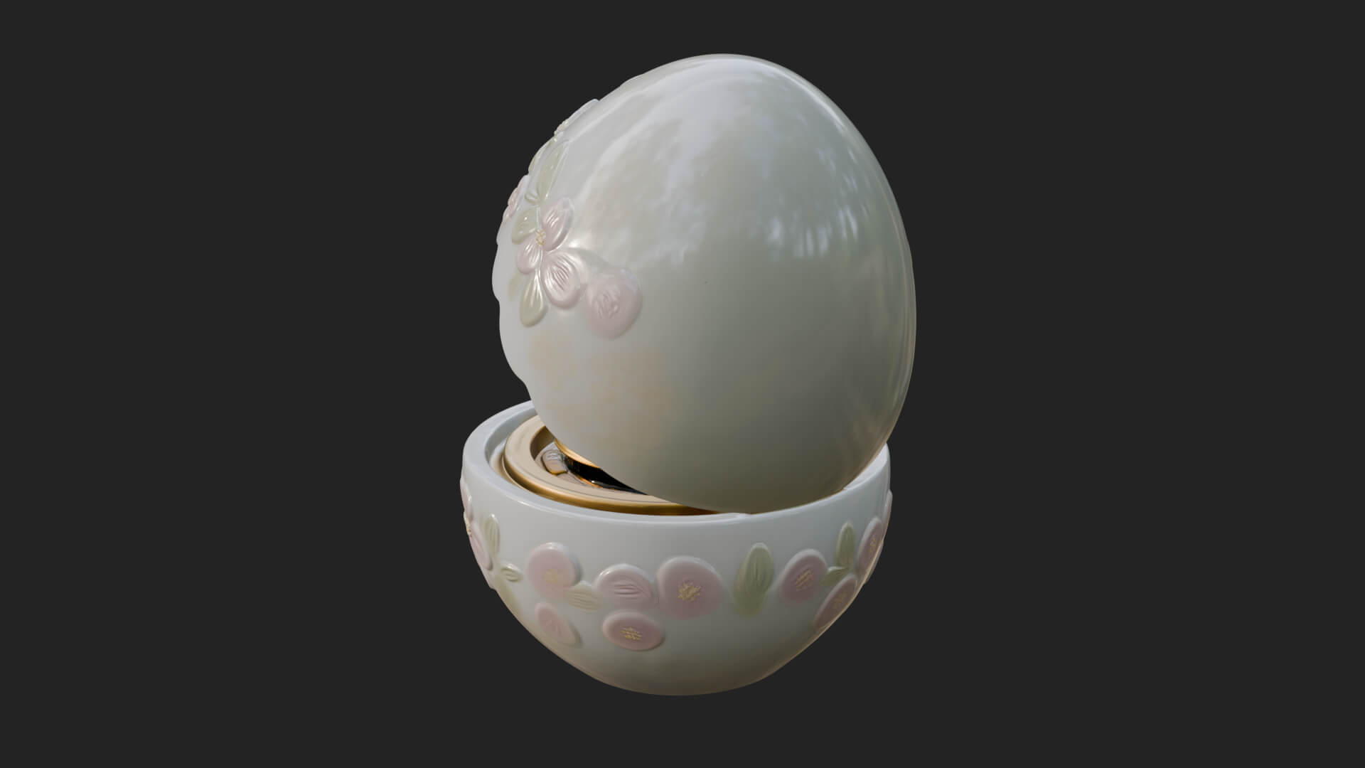 Easter Egg Music Box Ornament Design 2 3D Print Model 3D Model
