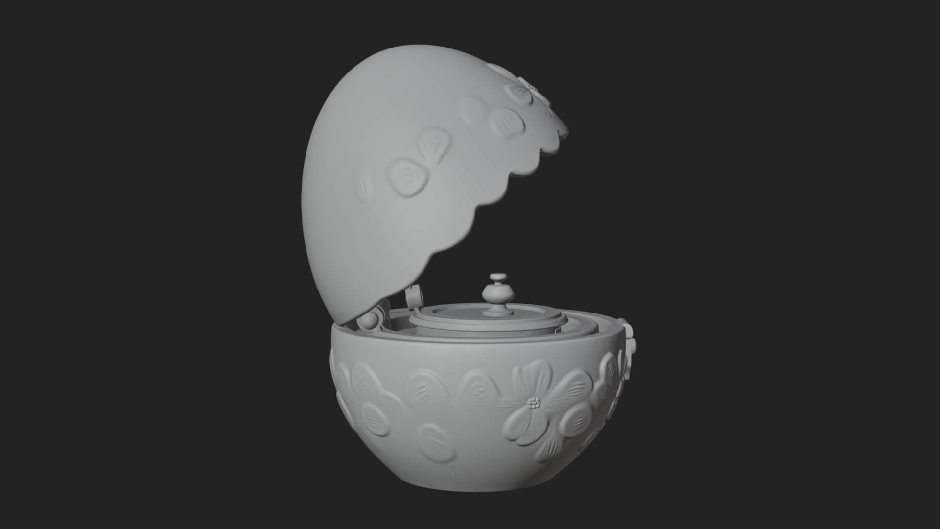 Easter Egg Music Box Ornament Design 2 3D Print Model 3D Model