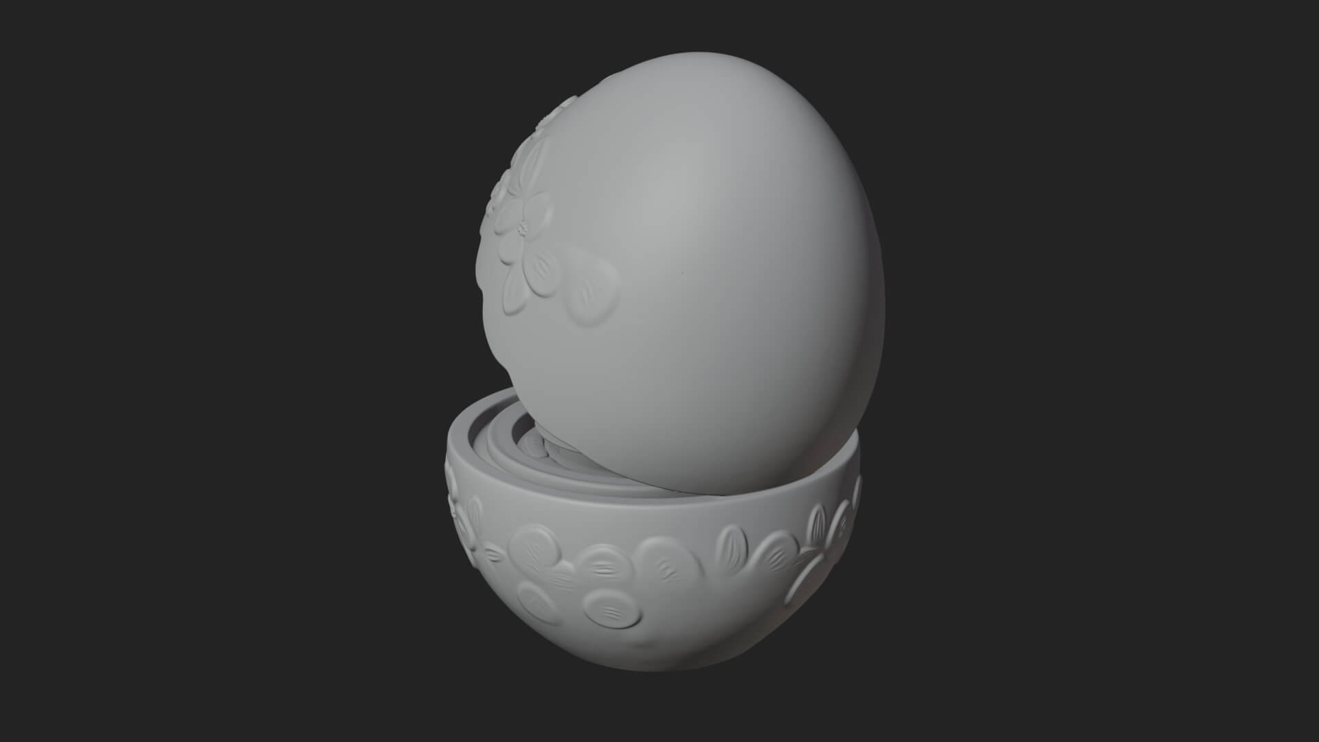 Easter Egg Music Box Ornament Design 2 3D Print Model 3D Model