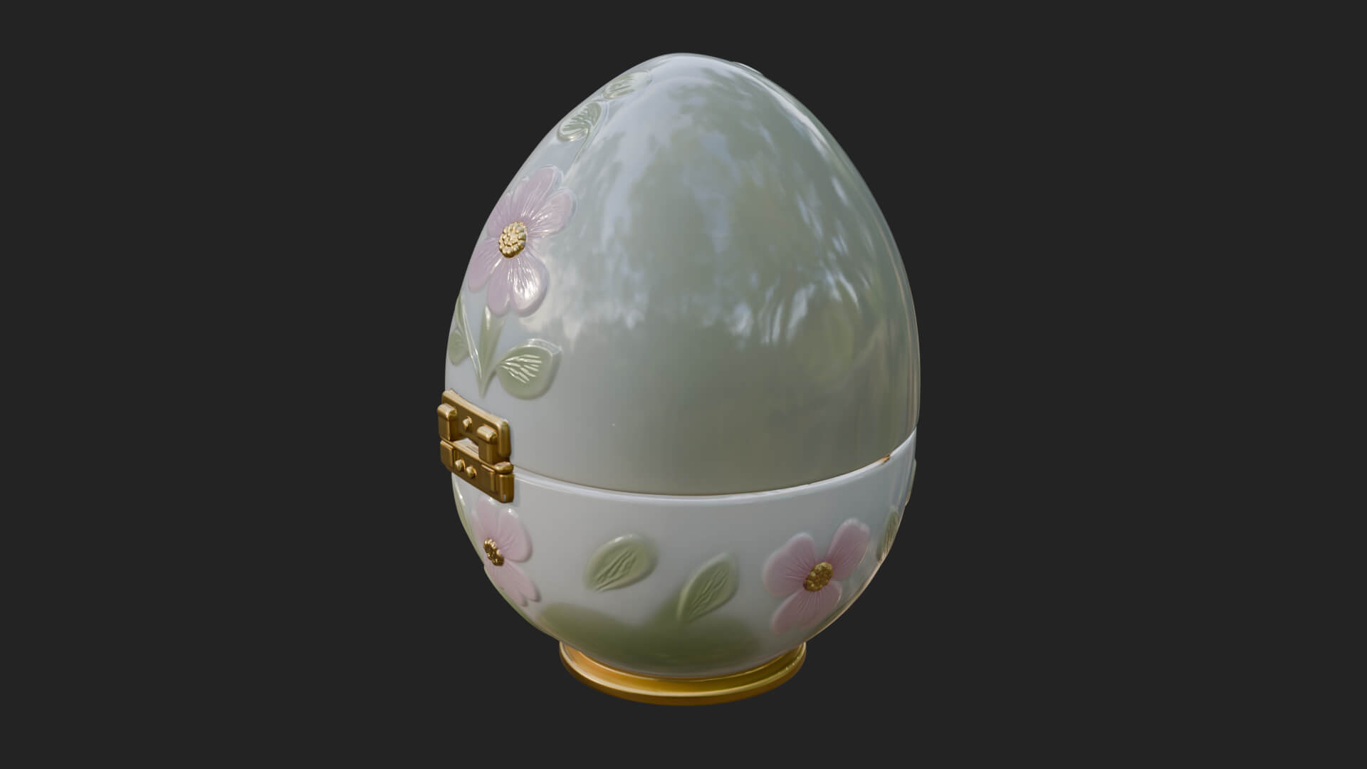 Easter Egg Music Box Ornament Design 3 3D Print Model 3D Model