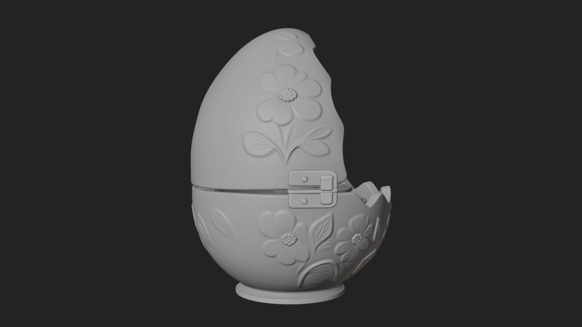 Easter Egg Music Box Ornament Design 3 3D Print Model 3D Model