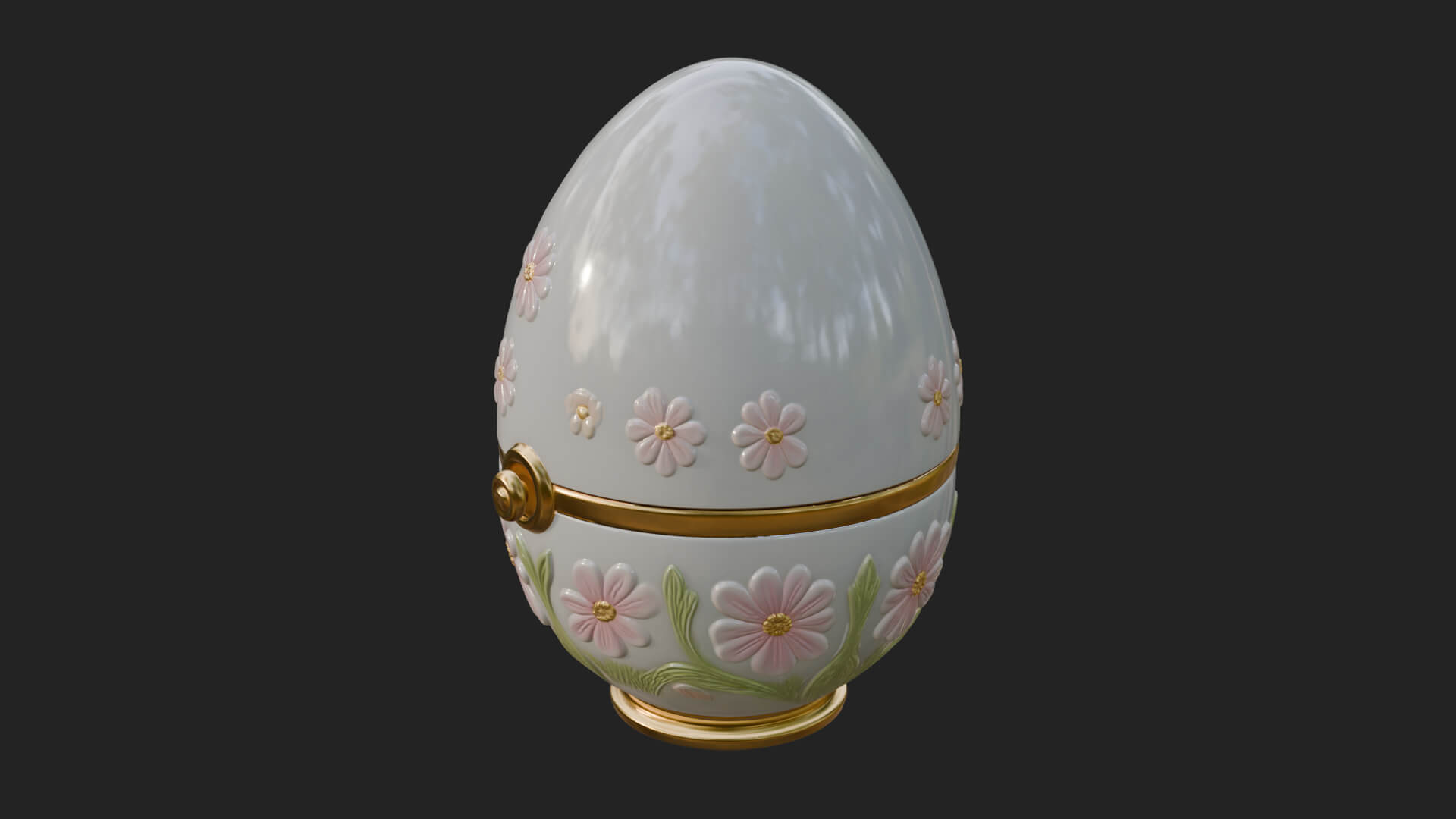 Easter Egg Music Box Ornament Design 4 3D Print Model 3D Model