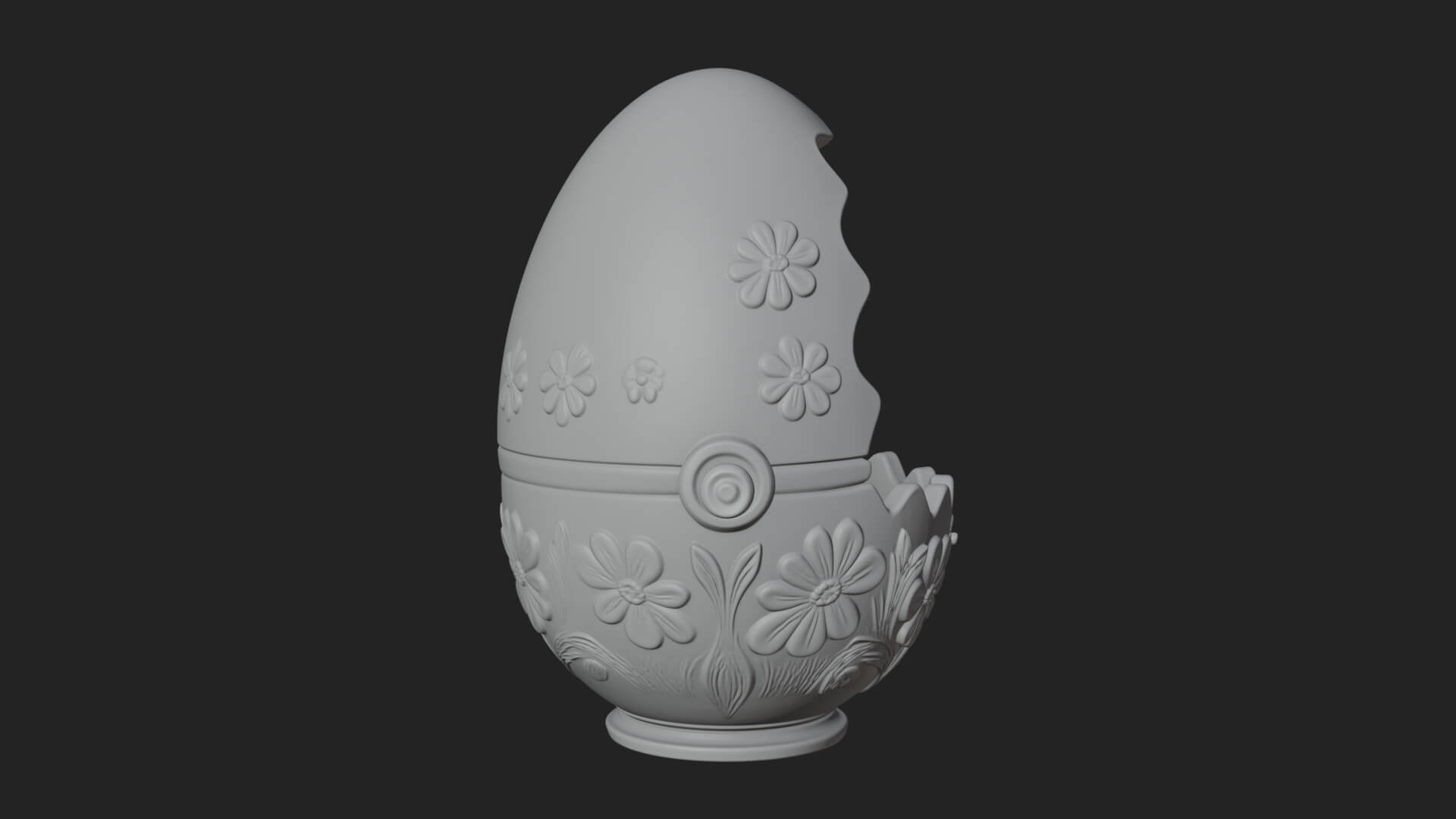 Easter Egg Music Box Ornament Design 4 3D Print Model 3D Model