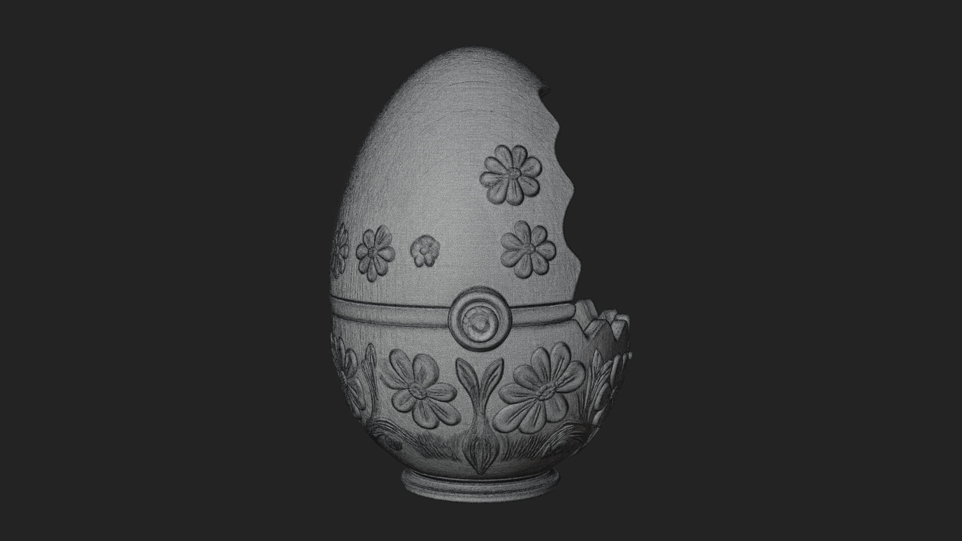Easter Egg Music Box Ornament Design 4 3D Print Model 3D Model