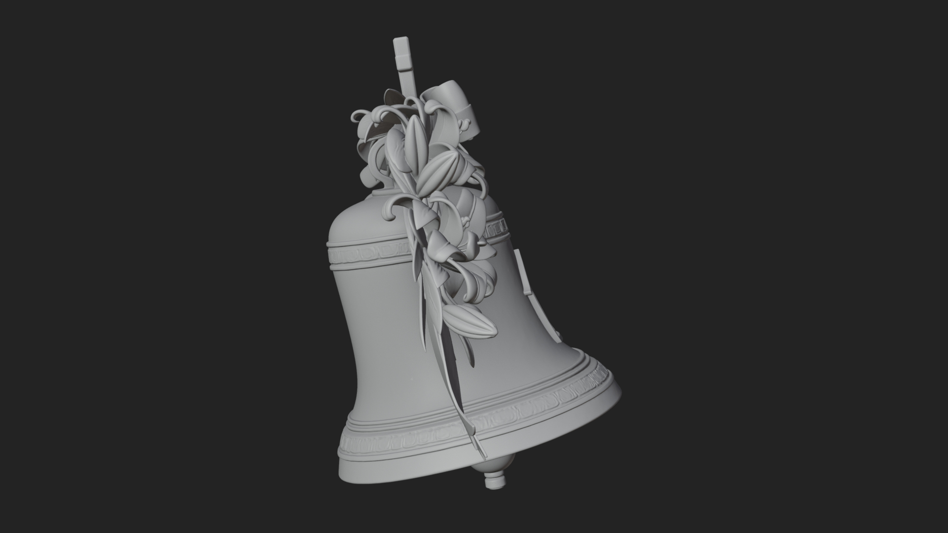 Easter Lily Church Bell Ornament Design 1 3D Print Model 3D Model