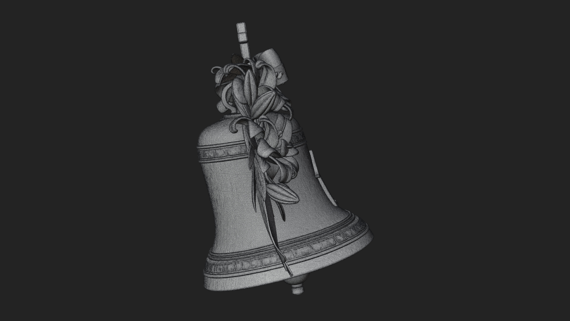 Easter Lily Church Bell Ornament Design 1 3D Print Model 3D Model