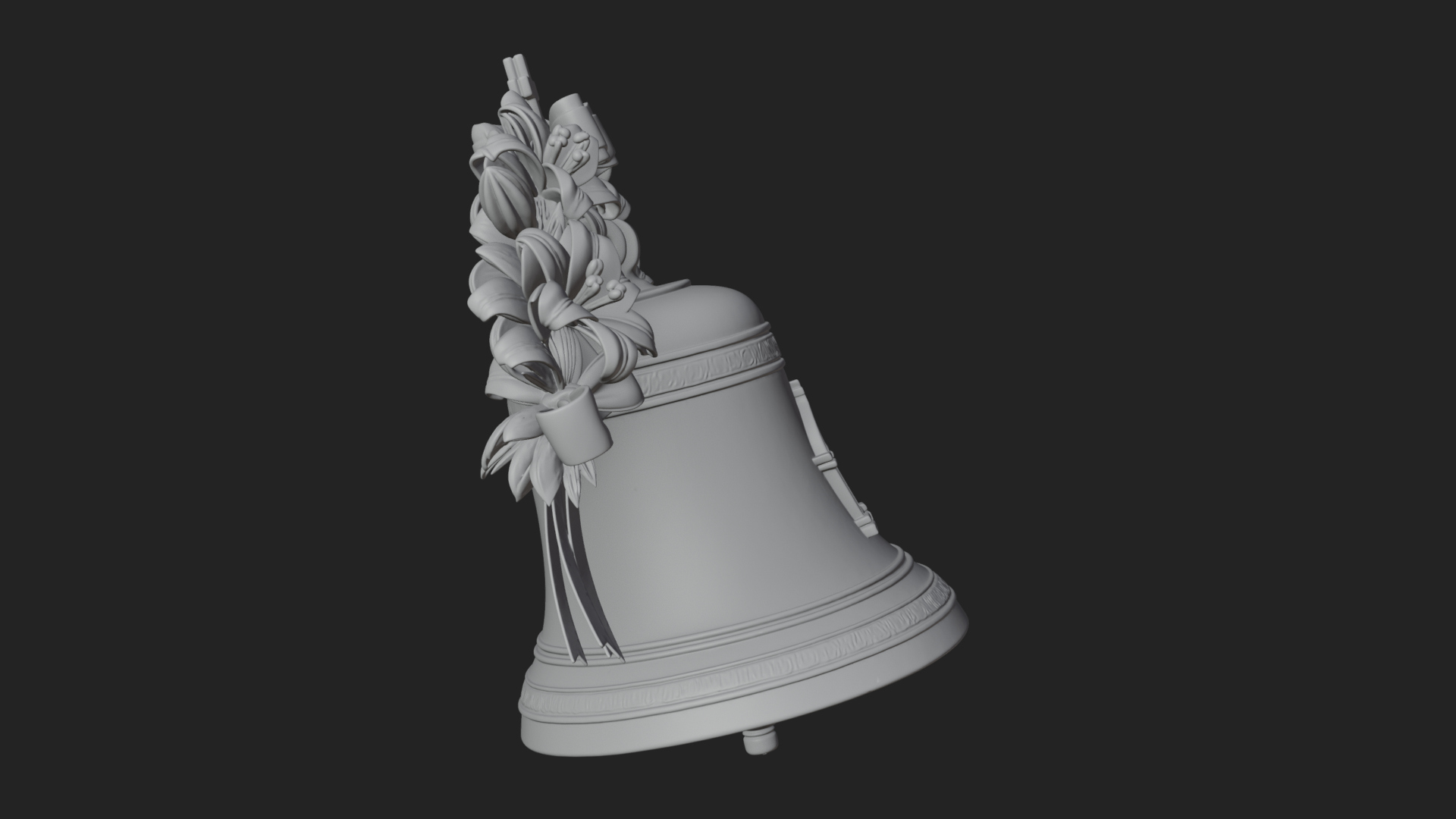 Easter Lily Church Bell Ornament Design 2 3D Print Model 3D Model