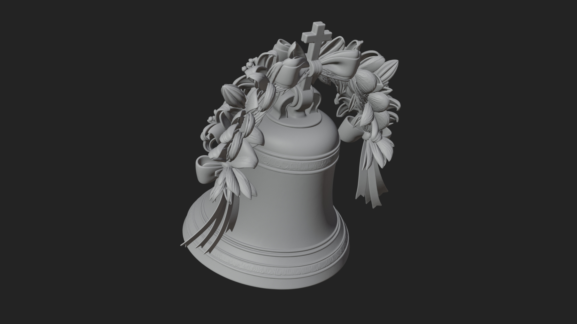 Easter Lily Church Bell Ornament Design 2 3D Print Model 3D Model
