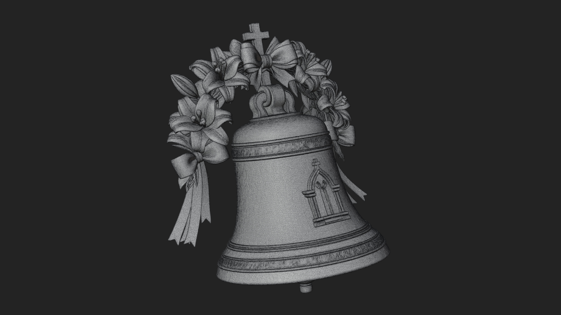 Easter Lily Church Bell Ornament Design 2 3D Print Model 3D Model
