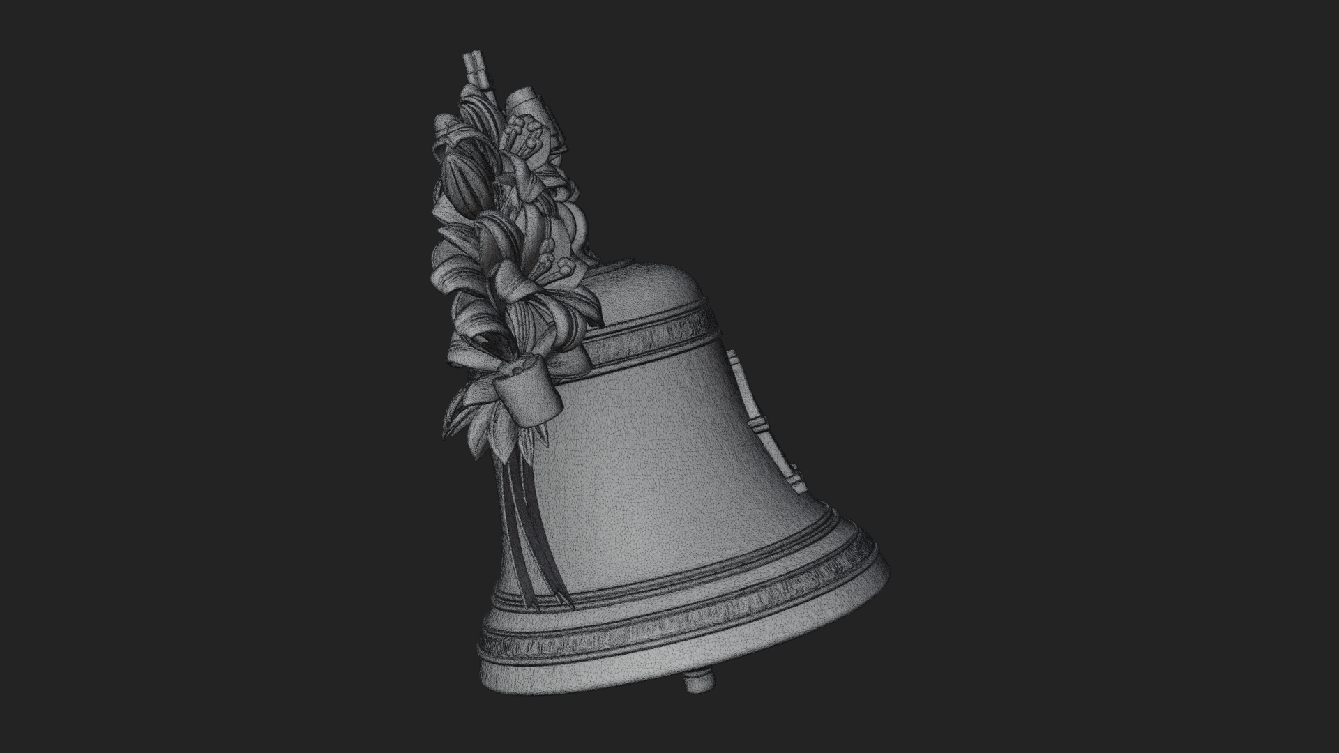 Easter Lily Church Bell Ornament Design 2 3D Print Model 3D Model