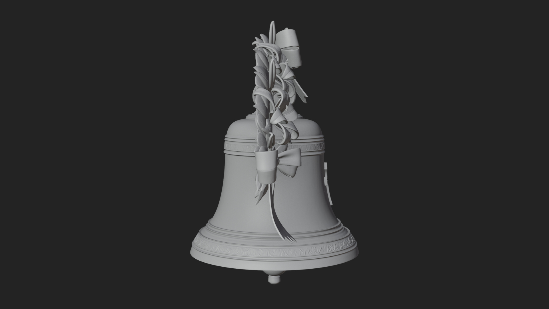 Easter Lily Church Bell Ornament Design 3 3D Print Model 3D Model