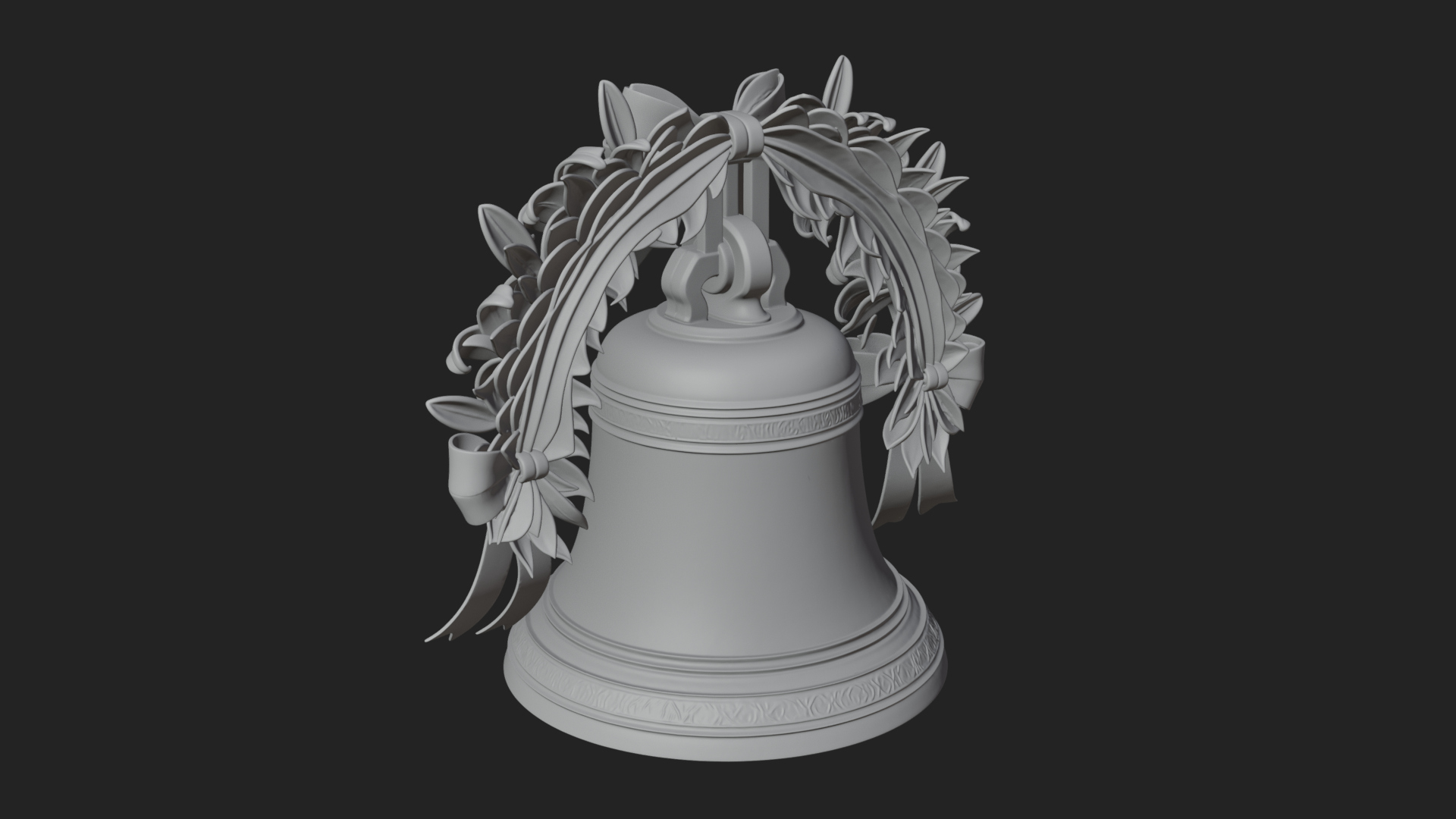 Easter Lily Church Bell Ornament Design 3 3D Print Model 3D Model