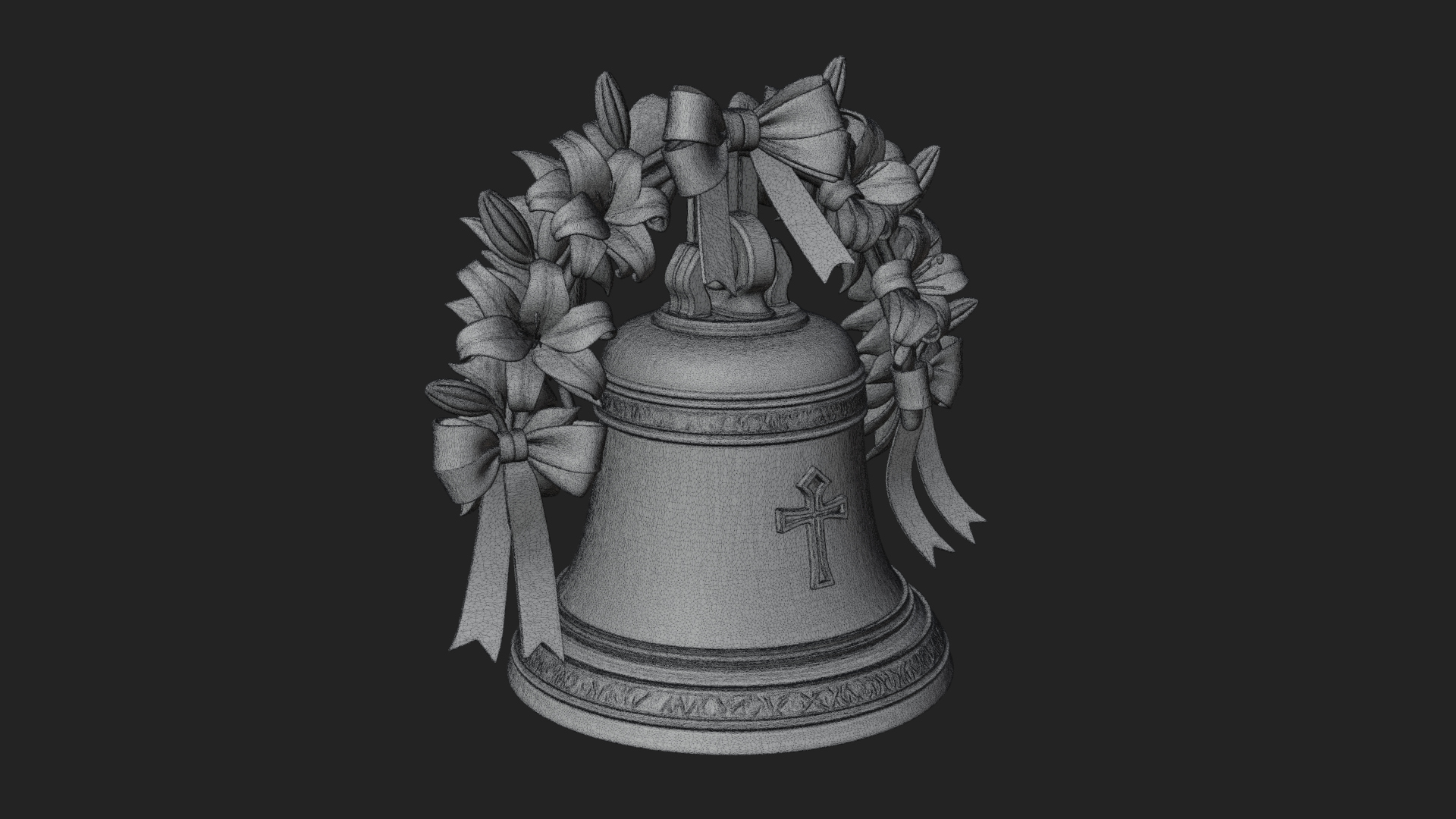 Easter Lily Church Bell Ornament Design 3 3D Print Model 3D Model