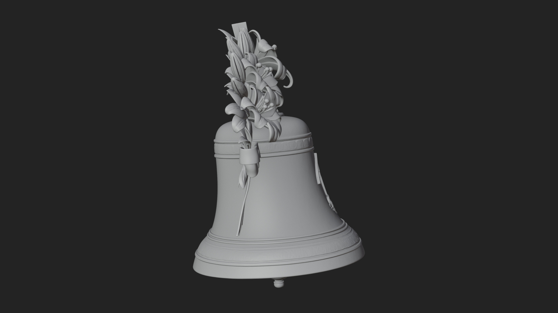 Easter Lily Church Bell Ornament Design 4 3D Print Model 3D Model
