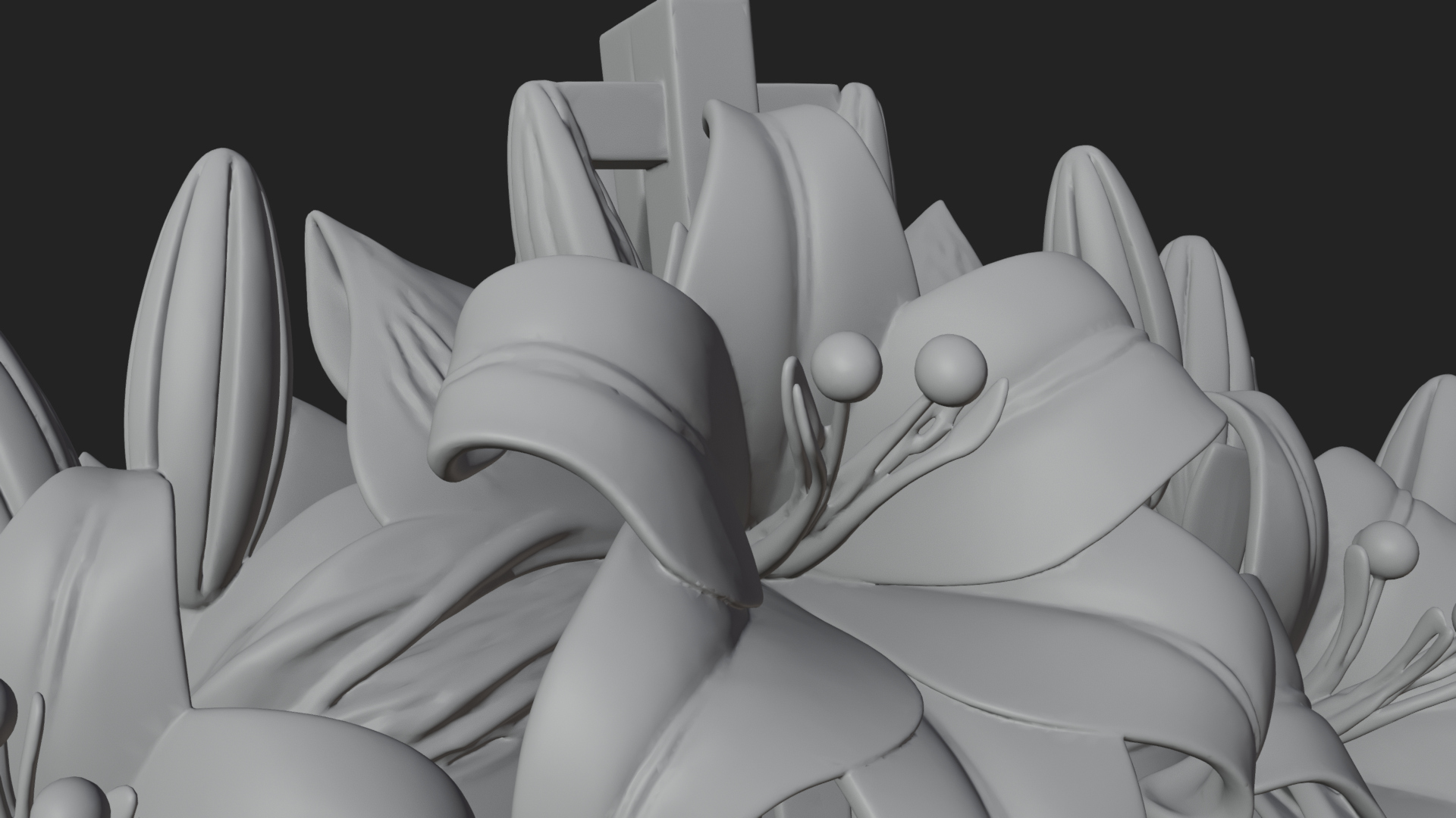 Easter Lily Church Bell Ornament Design 4 3D Print Model 3D Model