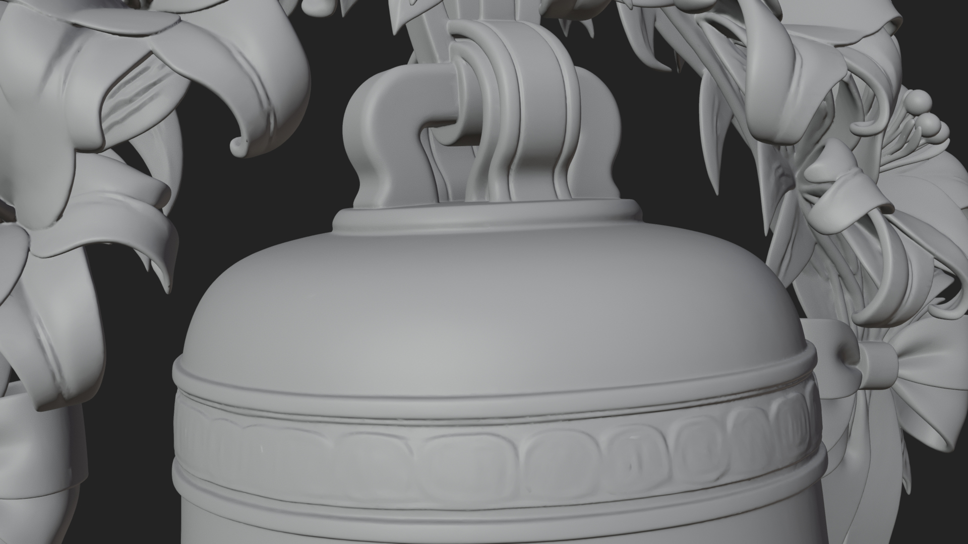 Easter Lily Church Bell Ornament Design 4 3D Print Model 3D Model