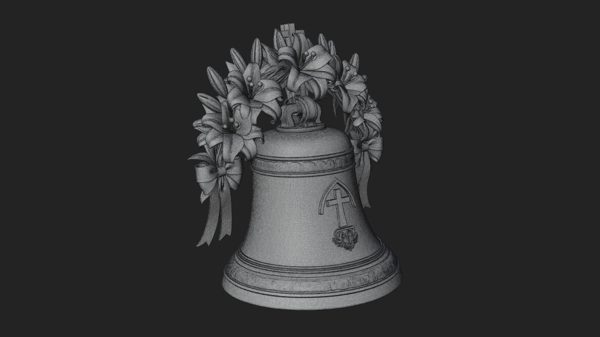 Easter Lily Church Bell Ornament Design 4 3D Print Model 3D Model