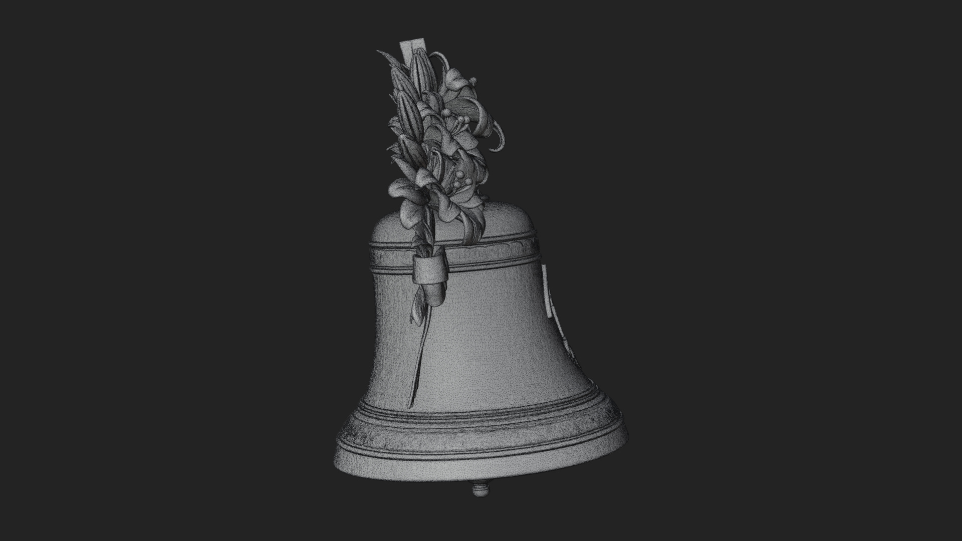 Easter Lily Church Bell Ornament Design 4 3D Print Model 3D Model