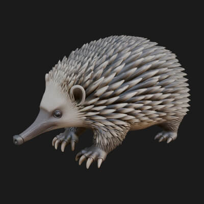 Echidna Statue Design 2 3D Print Model