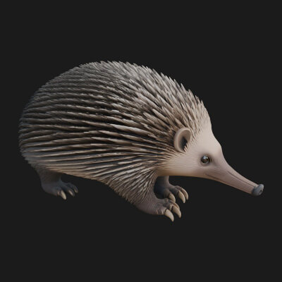 Echidna Statue Design 4 3D Print Model