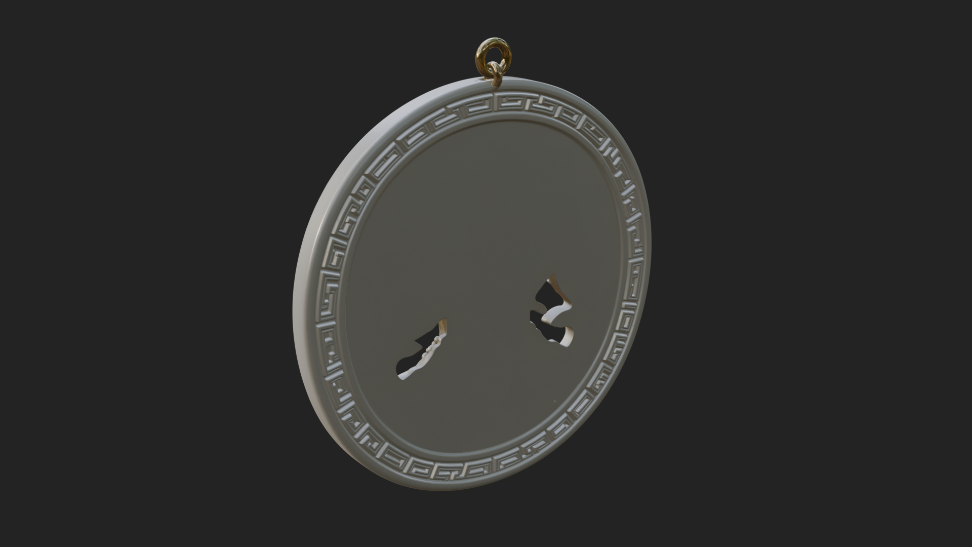 Egyptian Cat Oval Relief Plaque Design 3 3D Print Model 3D Model