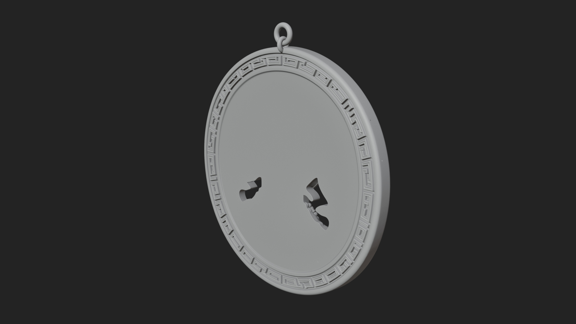 Egyptian Cat Oval Relief Plaque Design 3 3D Print Model 3D Model